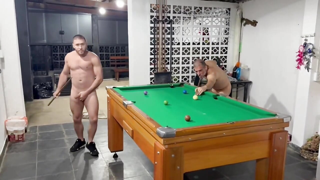 Sr Carmona and Victor Ferraz Playing Naked Billiards