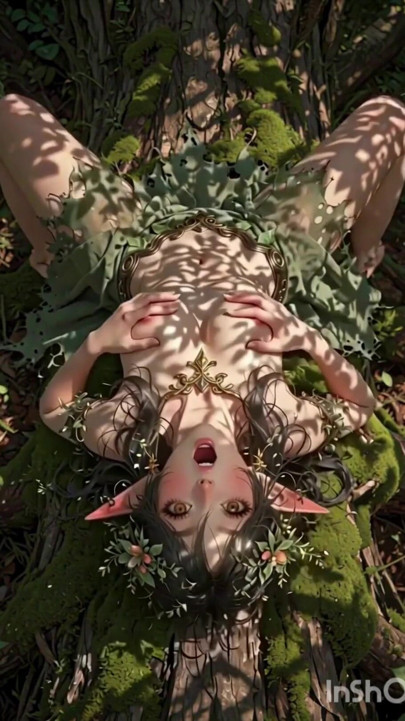 숲에서 즐기는 귀여운 3d 애니메이션 나무 엘프 | 클립 3