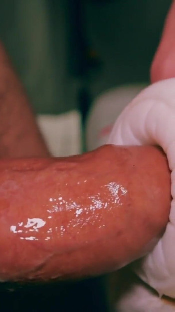 Memorable moment from "Closeup ASMR Beautiful Big Uncut Cock Fucking Fleshlight And Shooting A Big Cum Load"