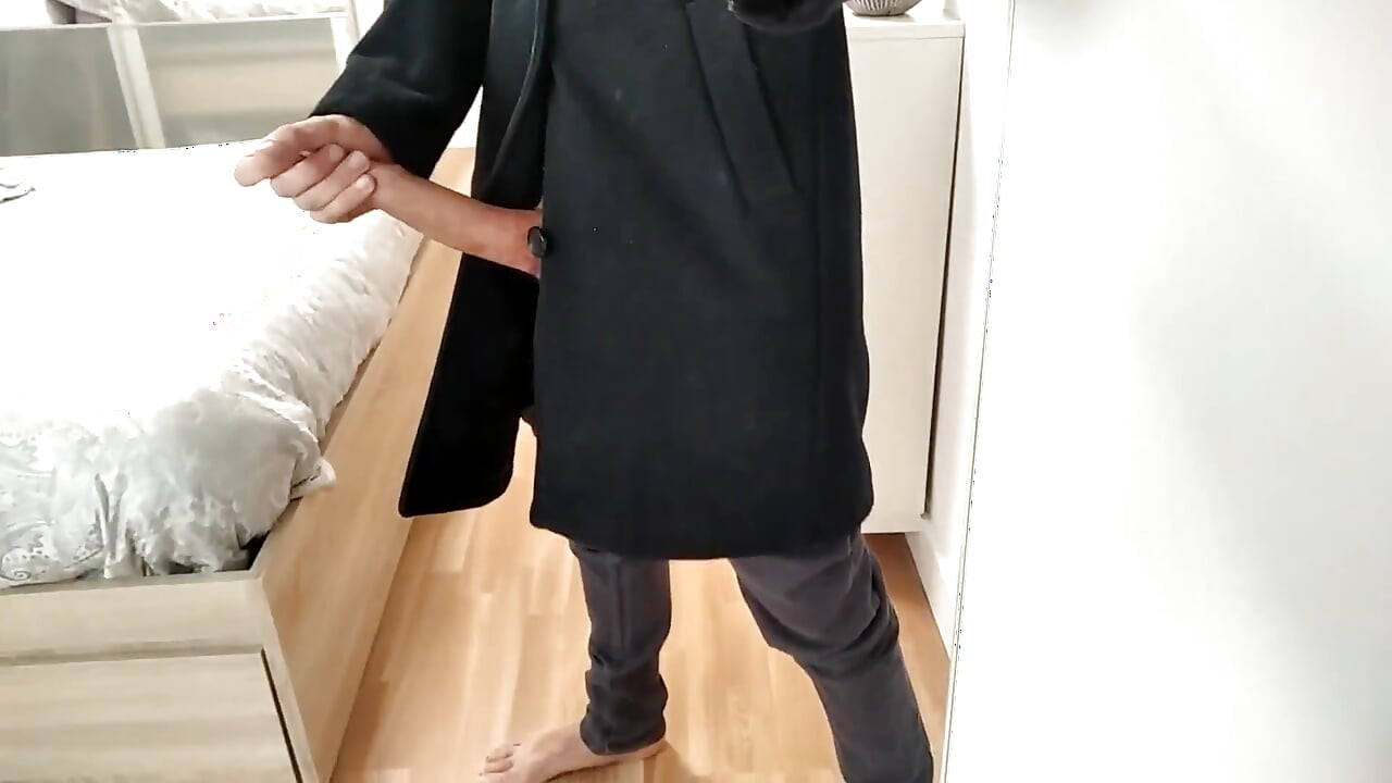 Elegant Man Masturbates His Big Fat Dick and Empties His Cum in Front of the Mirror