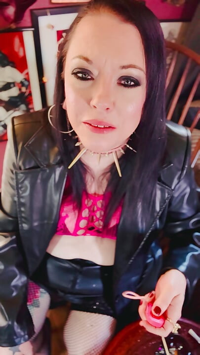 Leather Coat & Tip To Taiing Cigarettes With The British Stunner, Tina Snua. High Heels Smoking Smoker Smokes
