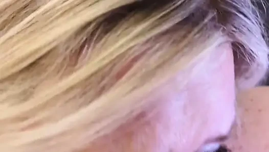 POV Piggy Rose Sucks Fat Bear Cock on Livestream