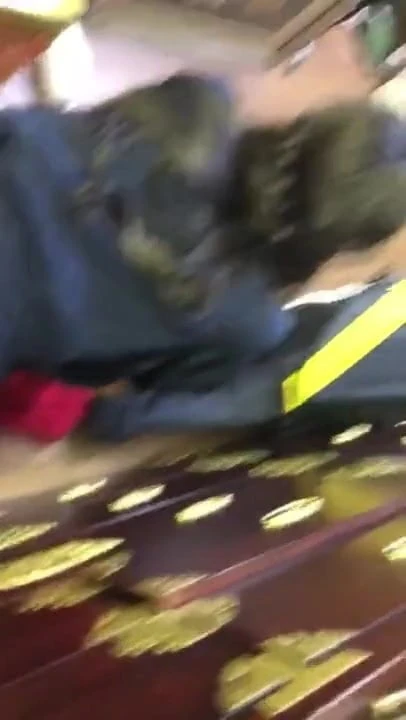 Commit the bride from behind in the storeroom of her parent