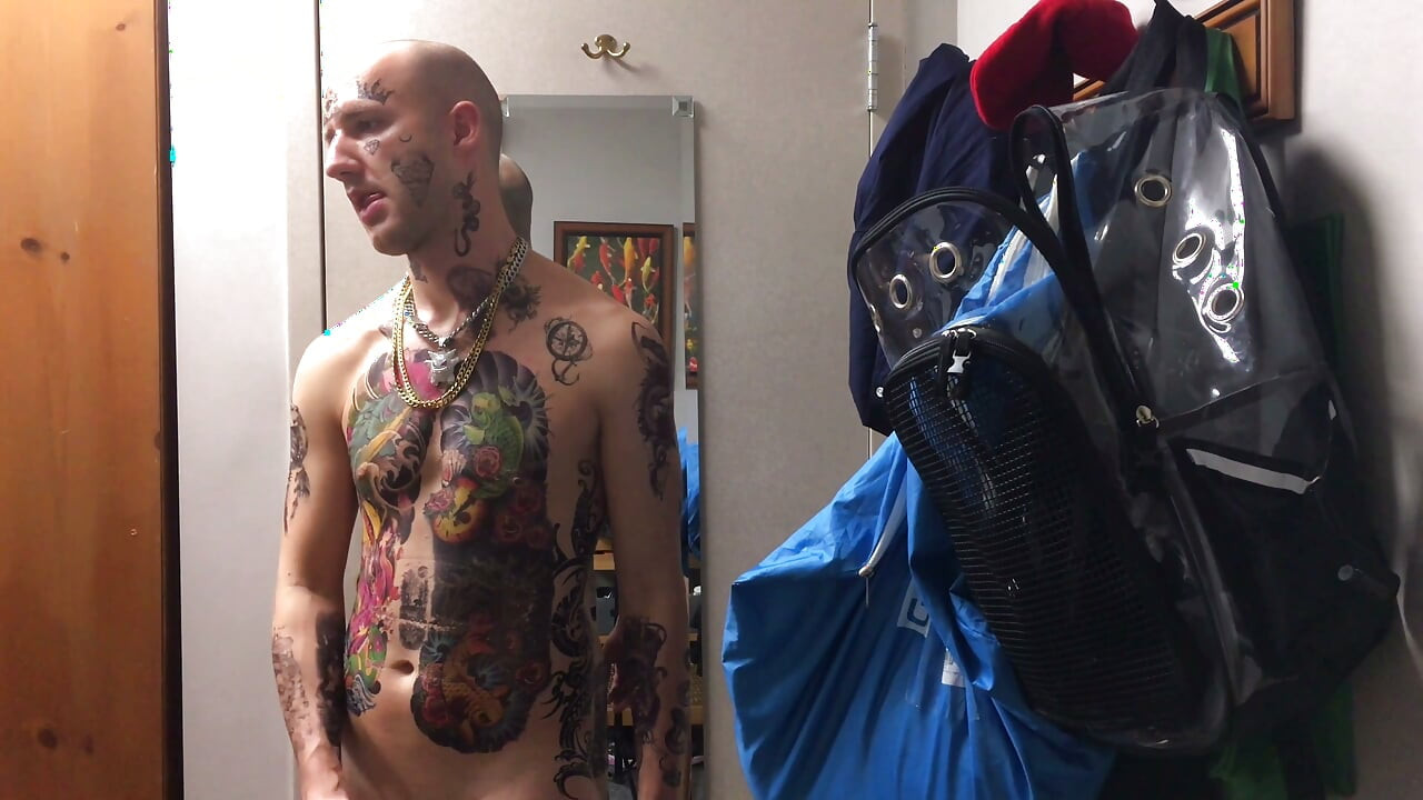 Face Tatted Masturbator