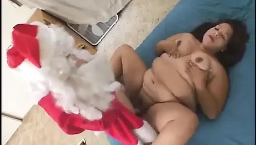 Schau zu, wie der Weihnachtsmann zu einem schönen blowjob kommt