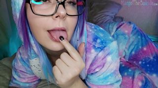 Sexy Unicorn Sucking and Sensual Play Pussy Dildo - Homemade