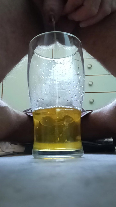 Pissing in a glass