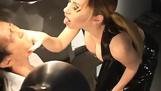 Blonde Mistress Aiden Starr Give Asian Submissive Dude Some CBT Lessons