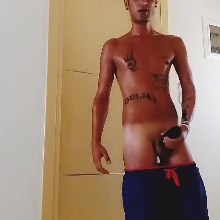Roommate Is Showering Meanwhile I Cum in His Used Sock - Oily Body