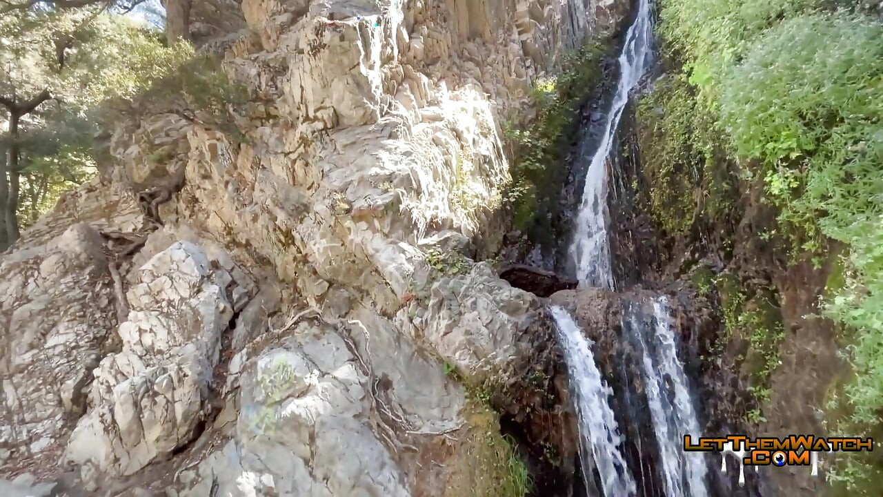 Tatted Gay Stepdaddy Fucks Twink Public Hiking Waterfall Fucking Caught Hardcore Anal Big Cumshot Uncut