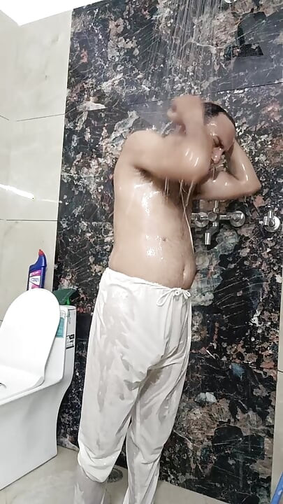 indian desi man enjoy sex and shower with police uncle