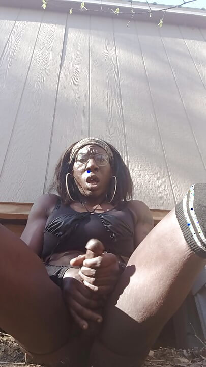 Some outside sexy time in the backyard