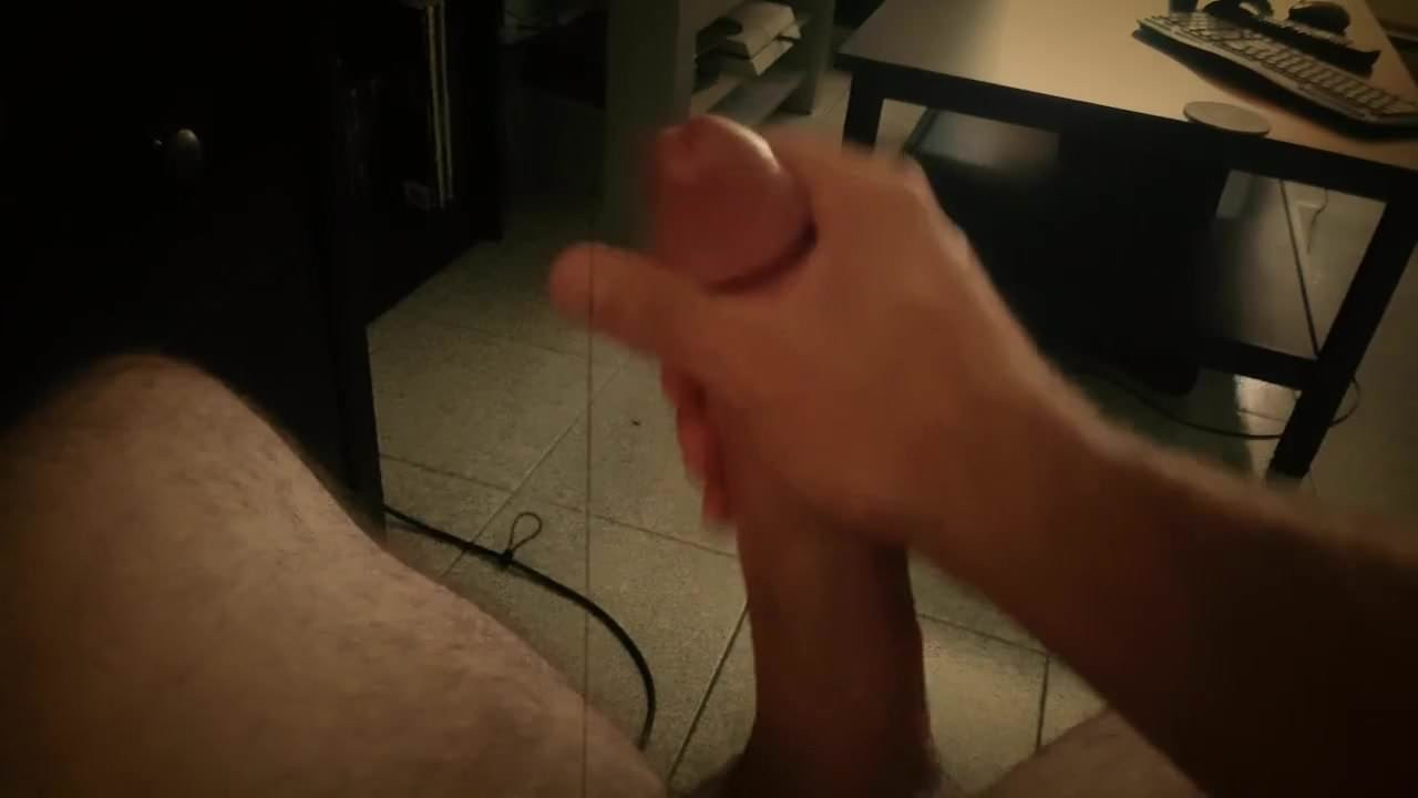 After the gym - Big thick white cock cumshot