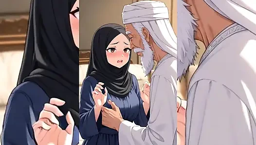 Hijabi muslimische schätzchen degradiert und verwüstet von hässlichen, fetten, schmutzigen alten männern - gequetscht, geküsst, hart gefickt teil 2