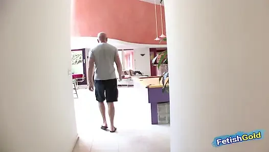 Sexy teen seduced by pervert stepdaddy to fuck