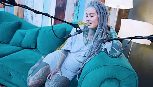 I talk about K - Kindness - ASMR podcast SFW talking goth skinny girl dreadlocks tattoo model inked girl
