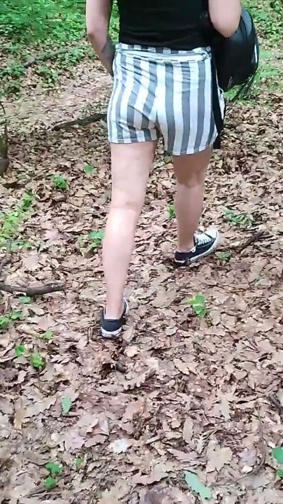 Outdoor Blowjob near the road in the woods and Cum in Mouth! | Clip 2