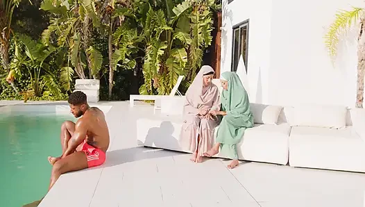 Hijabi beste freunde ficken einen bbc im freien