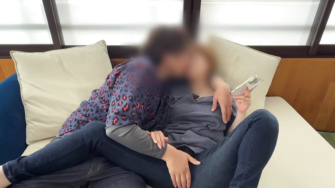 Married Woman Tormented with a Vibrator on the Sofa