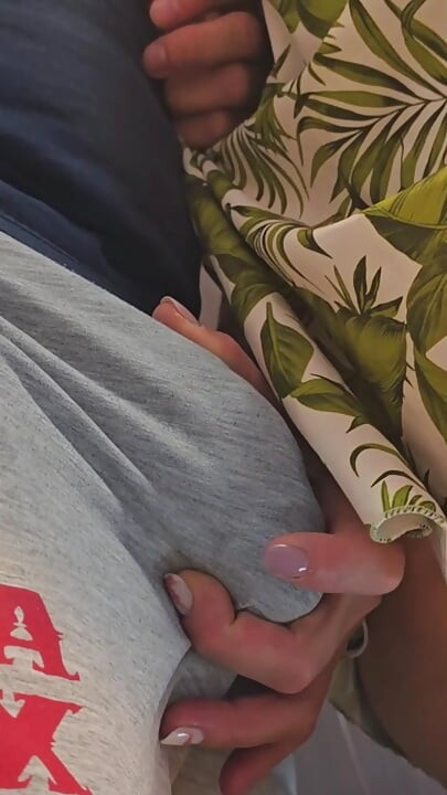 Risky Touch On Public Bus! Random Guy Slide His Dick Under Her Skirt And Ejaculate Inside Girl's Panties