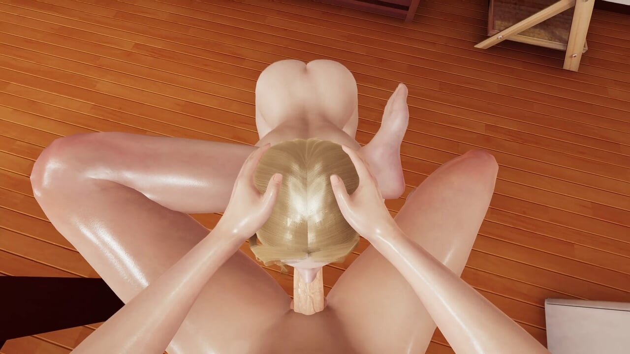큰 젖은 젖탱이의 카우걸 금발 티나 - POV 핸잡 대물 자지 쓰다듬기, 신음으로 손 따먹기