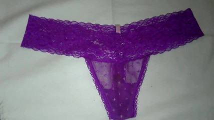 My Sisters Sparkly Purple Mesh Victorias Secret Thong