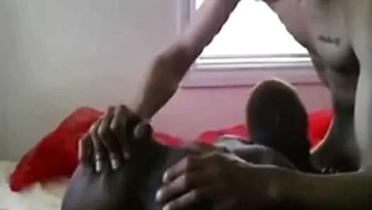Amateur Interracial Couple have Sex on Webcam
