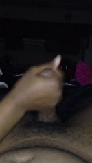 Ebony handjob with nice cumshot