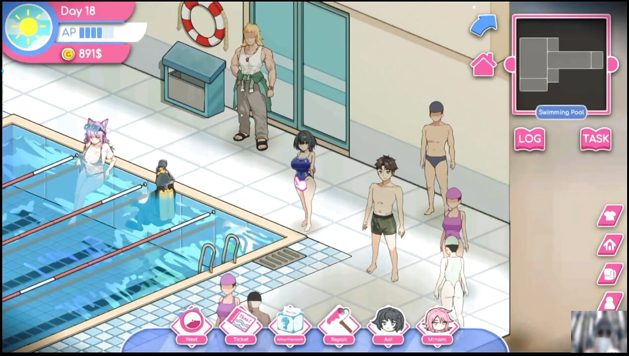 EP-3"Lifeguard holic gameplay! NTR HENTAI GAME! Innocent cheating gf becomes my exhibitionist slave!!