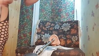 Anal fuck machine big dildo