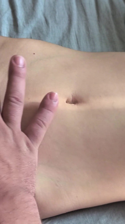 Dressed in sexy leggings I let my stepbrother follow the contour of my virgin pussy | Clip 1