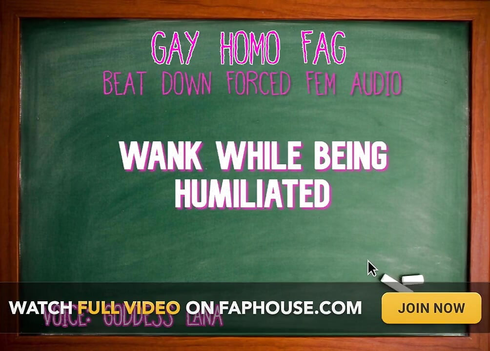 Wank While Being Humiliated Gay Homo Fag Audio