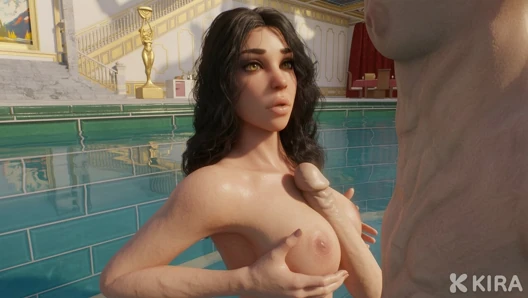 Luxury public pool fuck 3d animation extended version