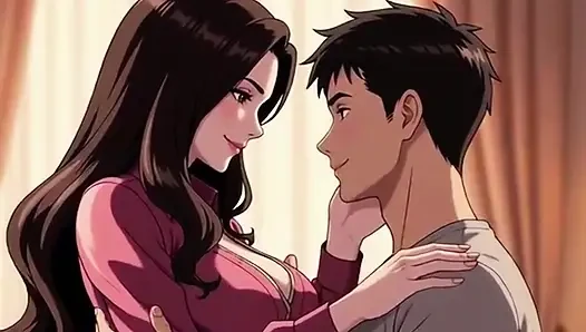 Stepmother teach inexperienced stepson how to fuck