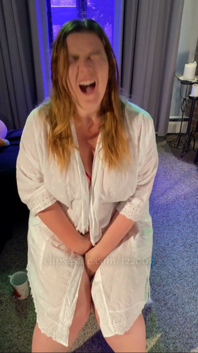 WeVibe – Edging Orgasms with Mini Dress Striptease - BBW 38G Torpedo Tits and G-string - Plus Size Modeling Fetish | Clip 1