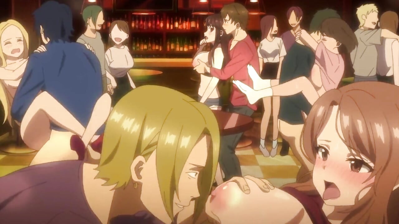 Couples on Swinger Party: First Orgy with my Perv Colleague - Anime Hentai, ENG Sub