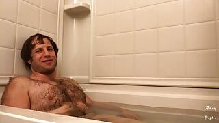 Hairy dude farts in tub gay joi