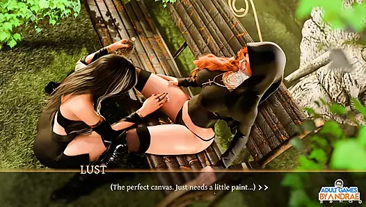 Sisters in Sin Gameplay Part 19 - Helga Caught Fingering in Front of the Altar