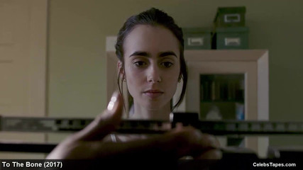 Lily Collins Exposing Her Skinny Body In Movie