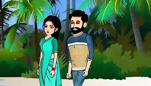 The husband and wife sat in the boat and went to the sea and there the husband fucked his wife with a big penis, a beautiful wife with big boobs.