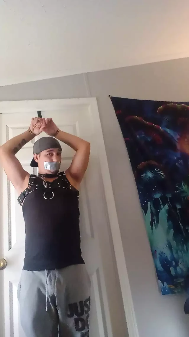 Slave boy self bondage