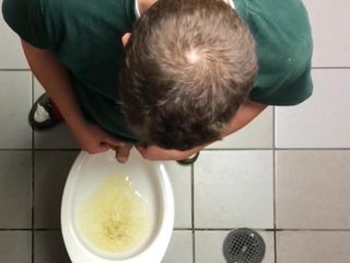 Circumcised boy pees 5 -- balls out over the top