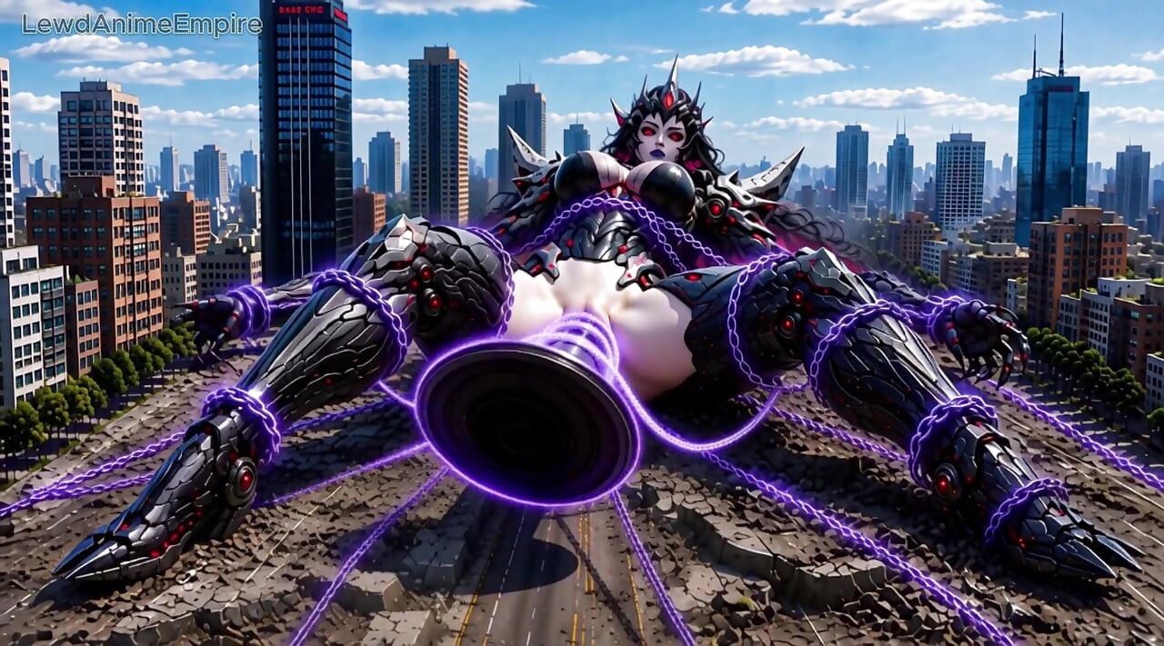 Giant Alien Conqueror Defeated by Her Own Huge Dildo & Toys