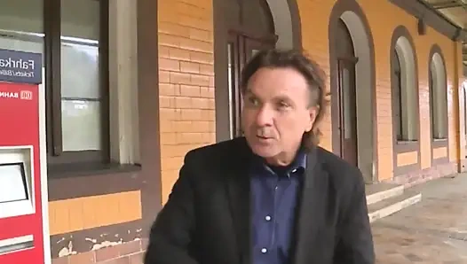 Hot Blonde Girl with Big Breasts Gets Fucked by a Stranger