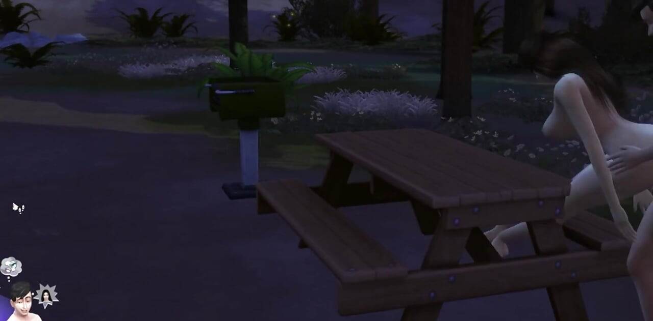 Futai în pădure cu o fată sexy Sims 4