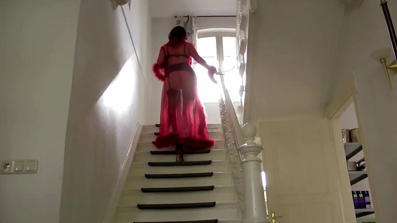 흡연 스타킹 여자 자위 쇼