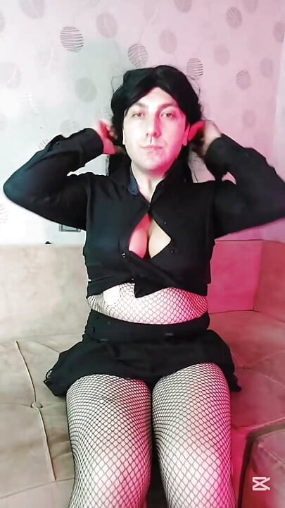 Gothic Chest Big Thighs in Fishnets