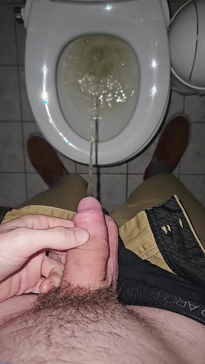 Quick Piss at My Mom's House for Mother's Day in My Blue Shirt