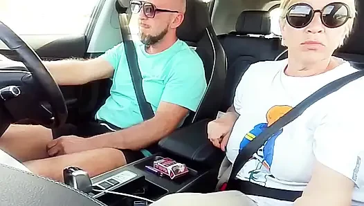 Family car ride with stepmom
