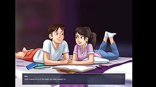 Toate scenele de sex cu Mia - virgină colegă de facultate futută - Saga de vară - porno animat
